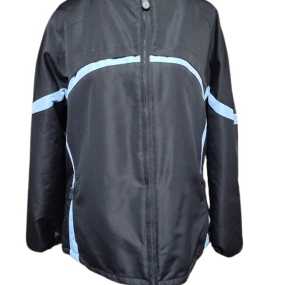 Gerry Jacket Hooded Black Blue Women's Jacket Size Medium Great for Winter !! - Picture 7 of 15